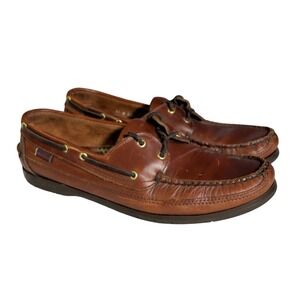Sebago Docksides Boat Shoes Mens Size 11N Brown Leather Deck Moccasin Moc Toe